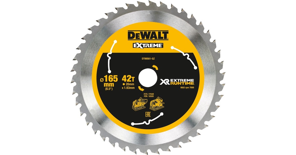 DEWALTCirkelzaagblad DT99561  (165mm / 20mm)