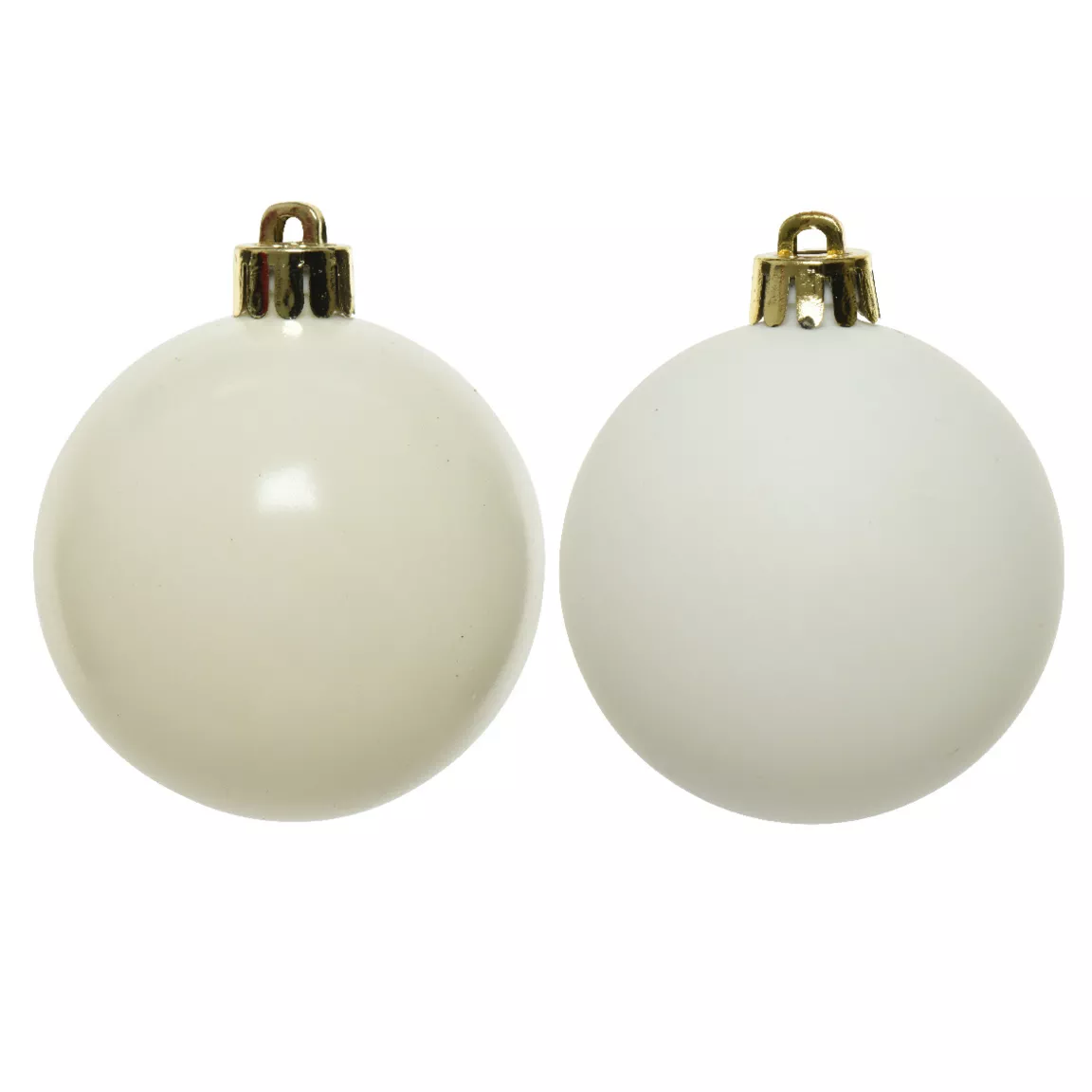 Lot de 6 boules de Noël (D80 mm) Alpine Blanc laine