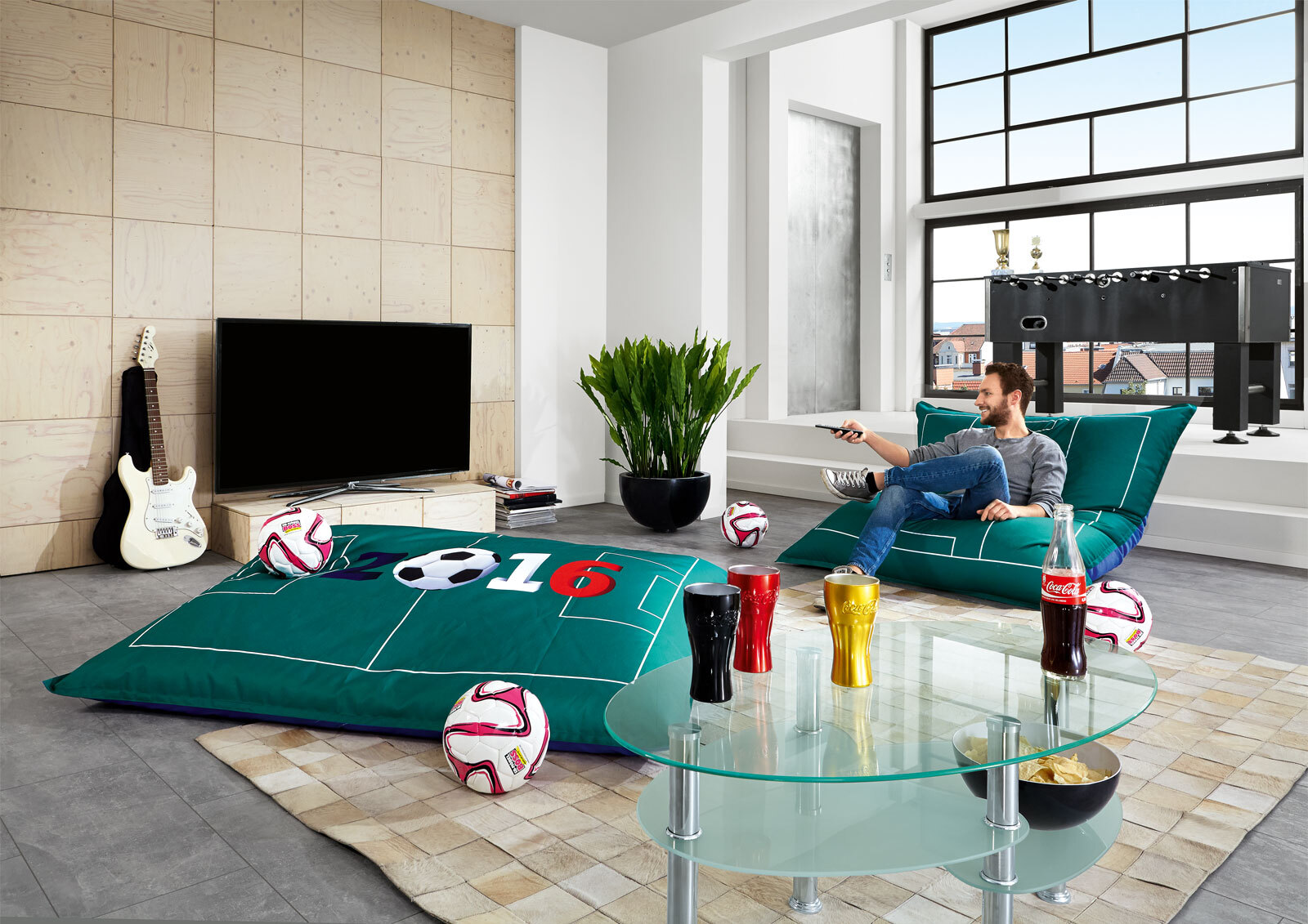 Couchtisch Wave Edelstahl/Glas ca. 90 x 44 x 55 cm