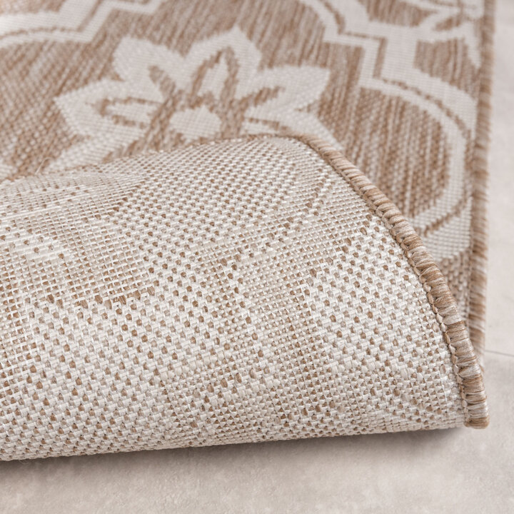Buitenkleed - Rio Flower Beige