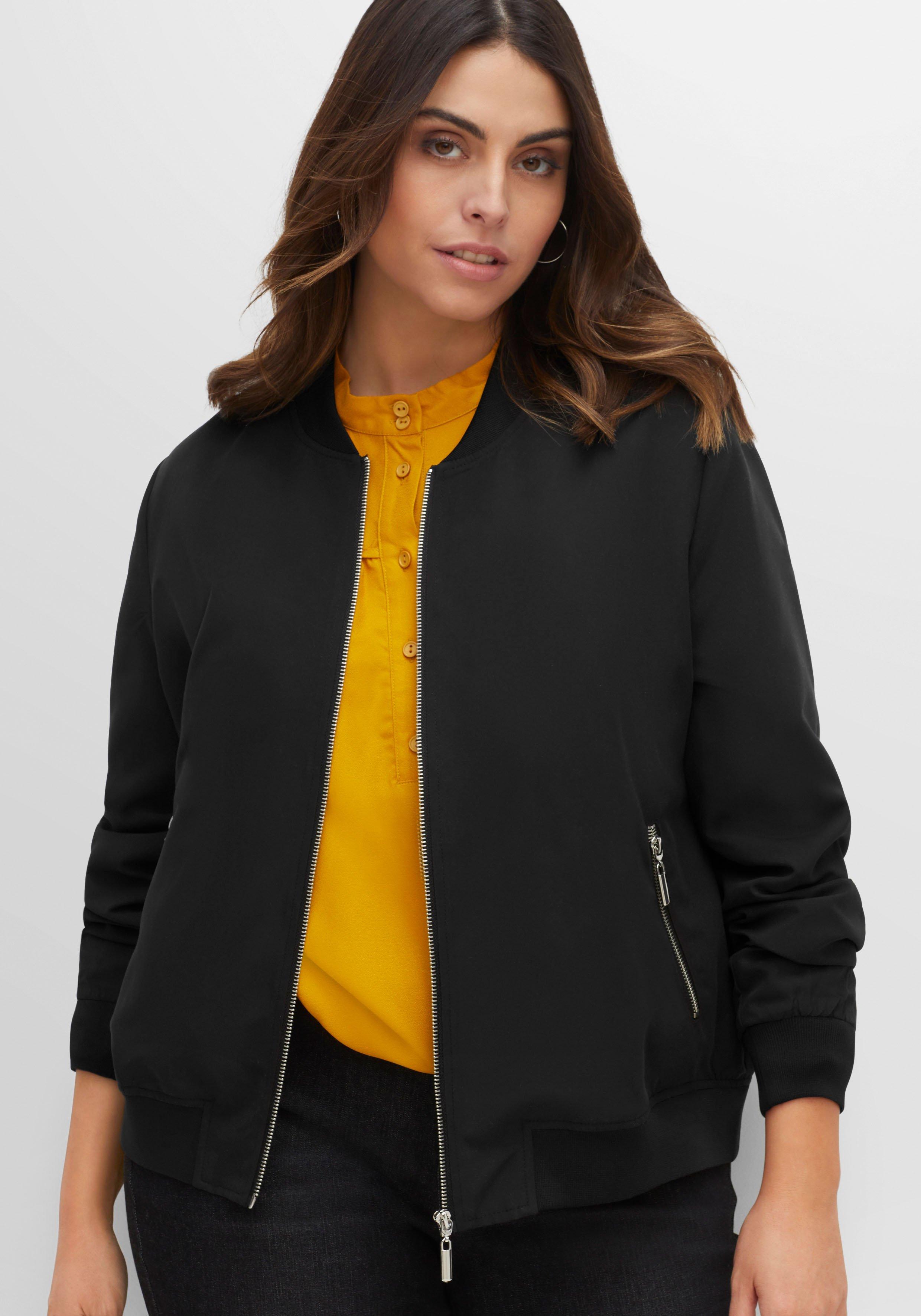 Blouson mit Rippbündchen und Reißverschluss
