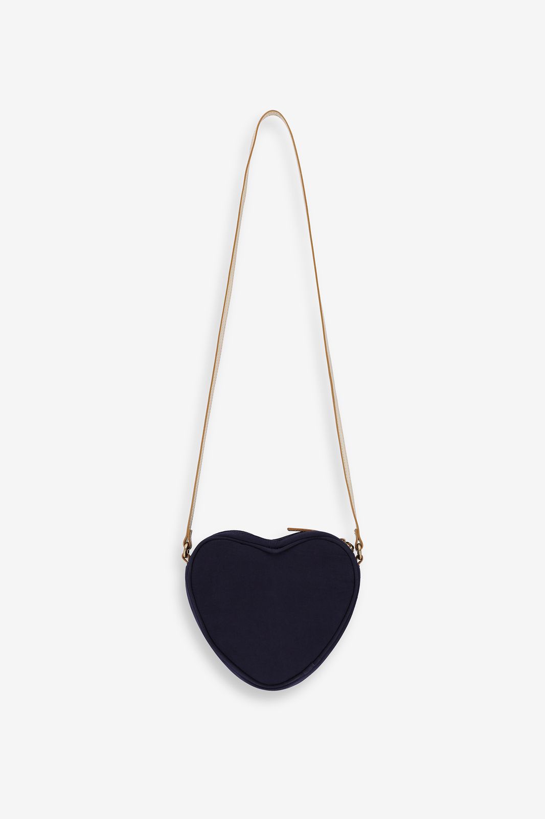Donkerblauwe tas met hart embroidery