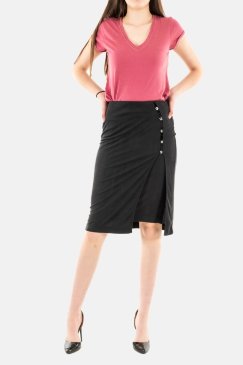 Jupe guess jeans midi elis jblk jet black a996