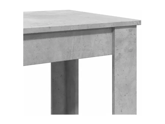Table de bar gris béton 102x50x103,5 cm bois d'ingénierie