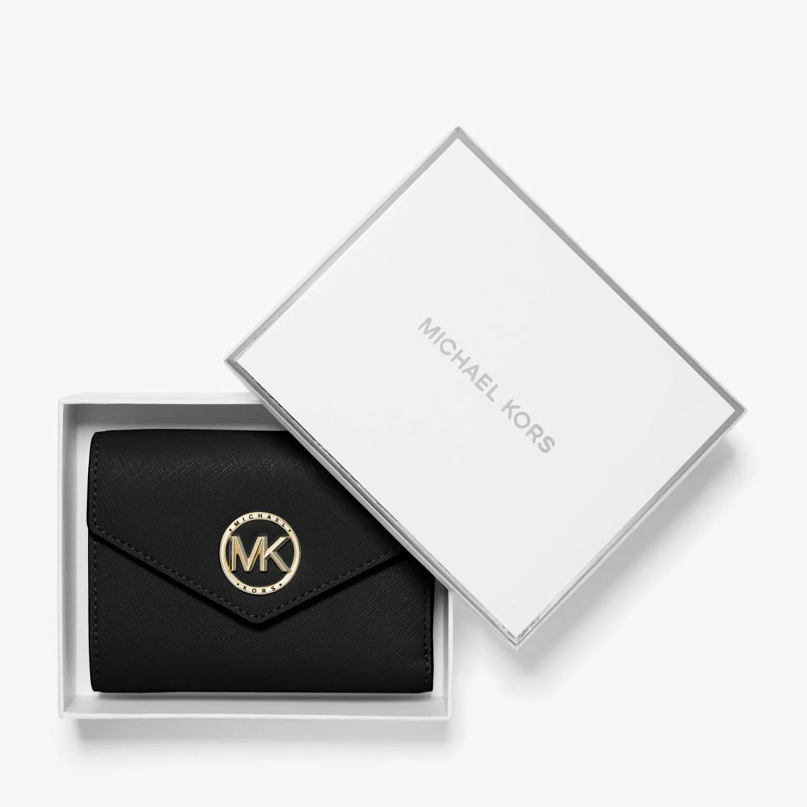 Michael Kors leren portemonnee Greenwich zwart