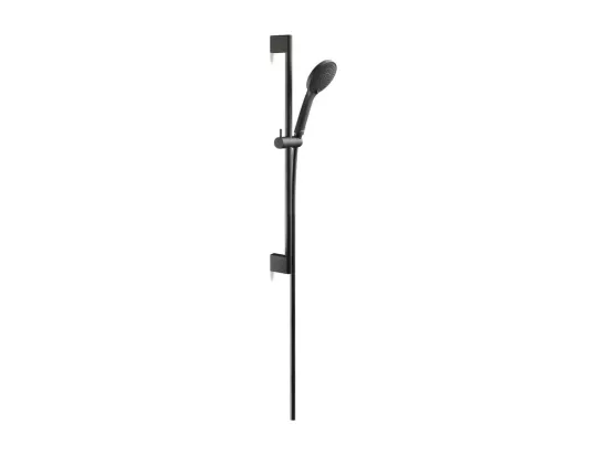 Pommeau de douche DURAVIT 3 jets type pluie flexible et barre noir mat