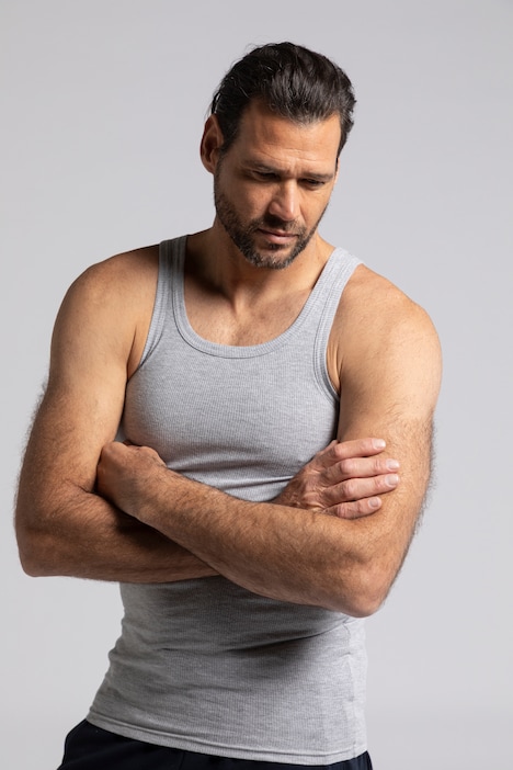 Tank Top, Rippe, ärmellos, bis 8XL