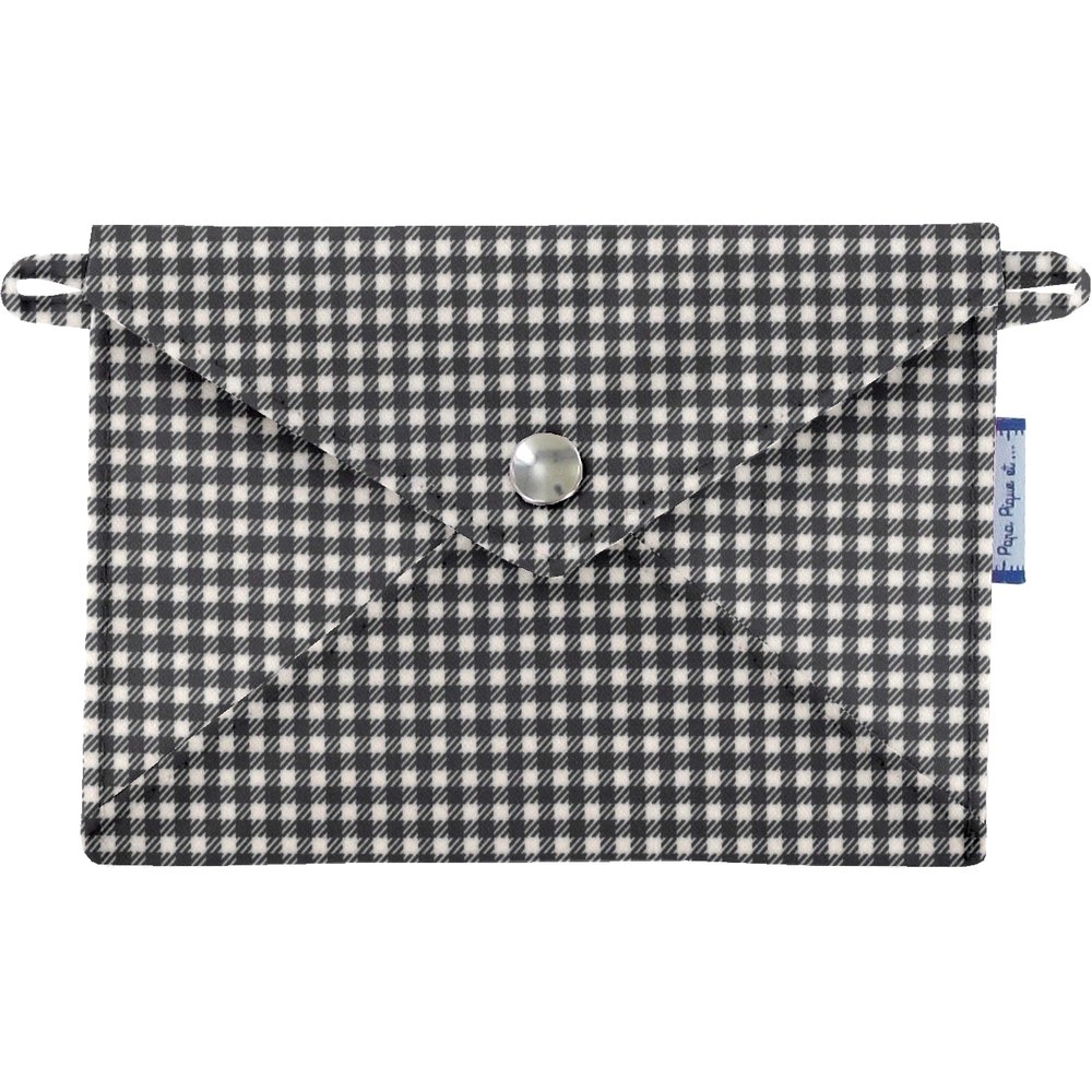 Petite Pochette Enveloppe Vichy Noir