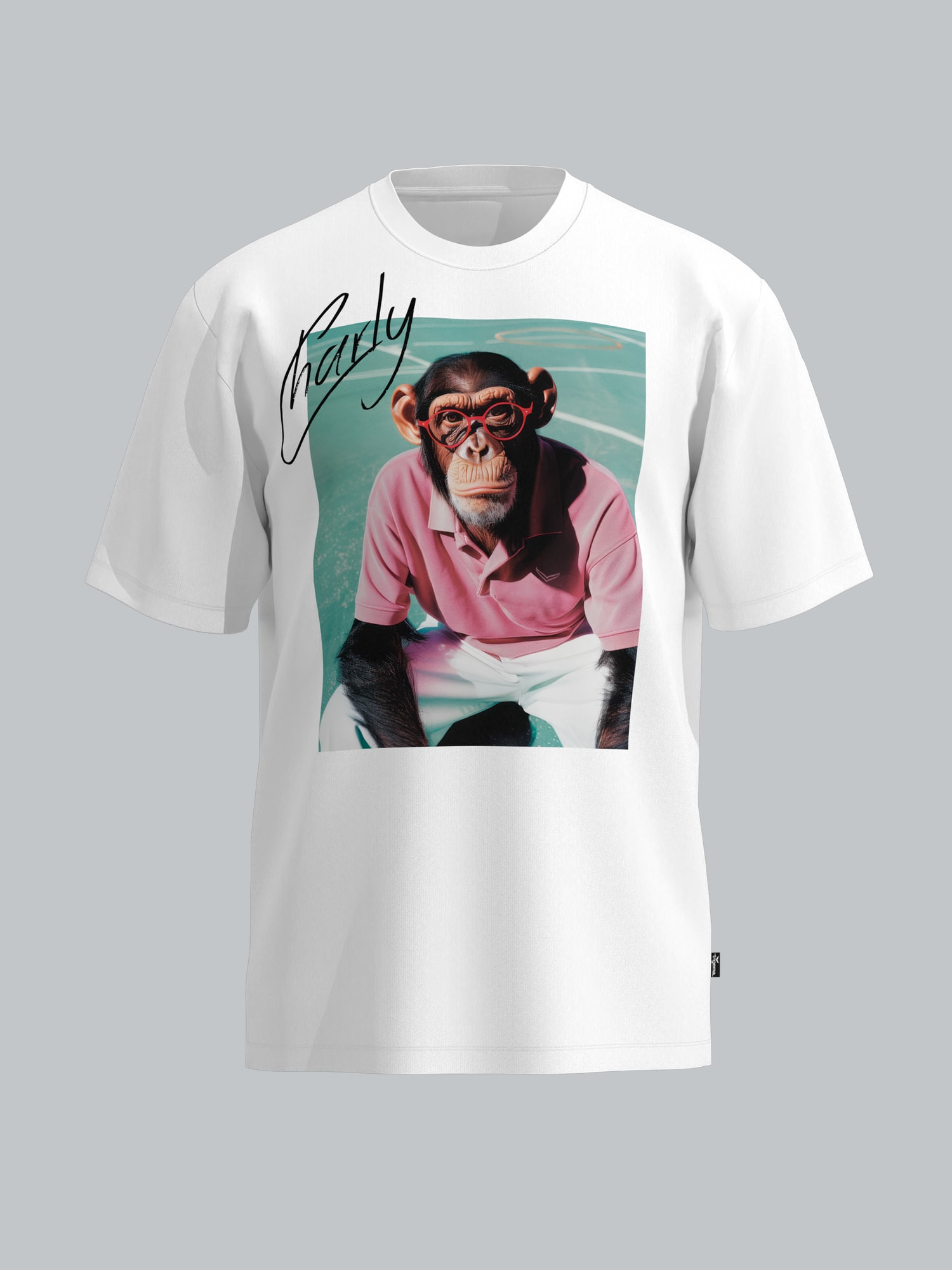 T-Shirt TRIGEMA Affe Charly Weiss