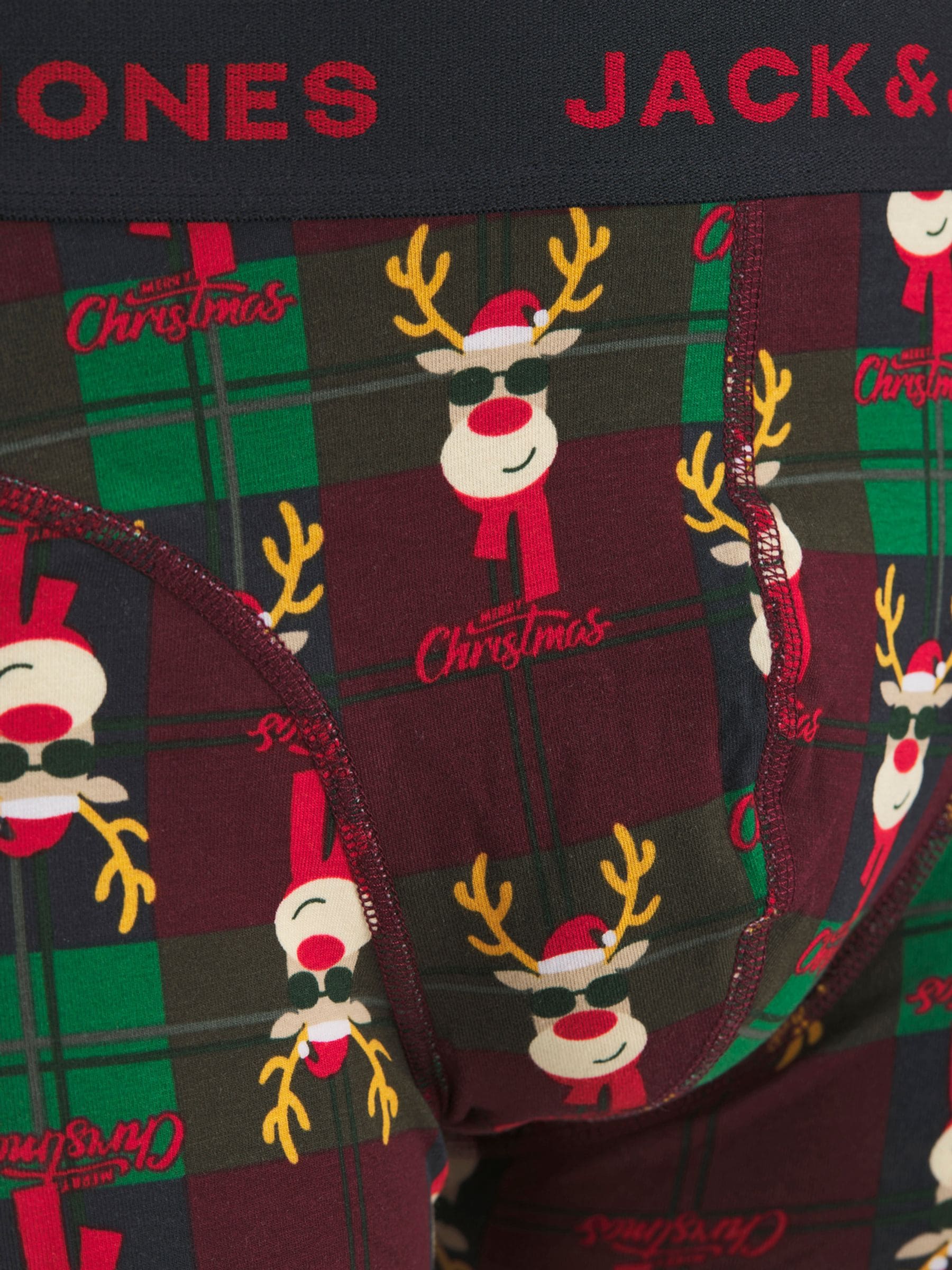 Blauw - JACK & JONES Kerstmis peperkoek boxershorts set van 3