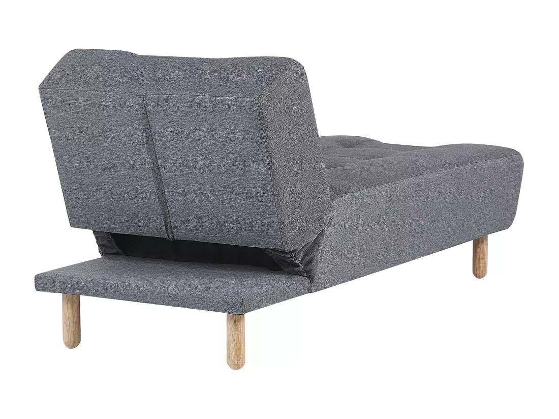Chaise longue en tissu gris foncé ALSTEN