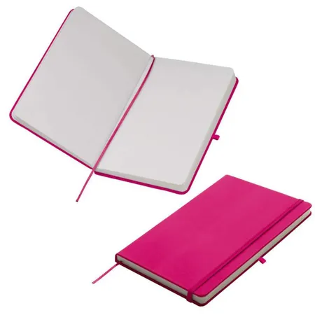 Easy Gifts Notizbuch im samtweichen PU Hardcover mit 160 blanko Seiten, DIN A5, pink