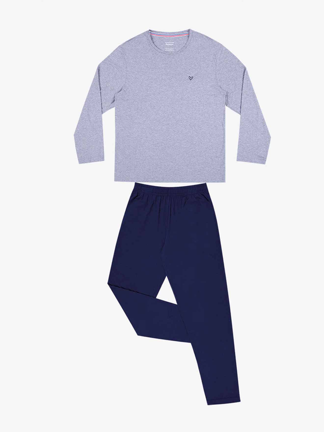Pyjama long col rond Fait en France