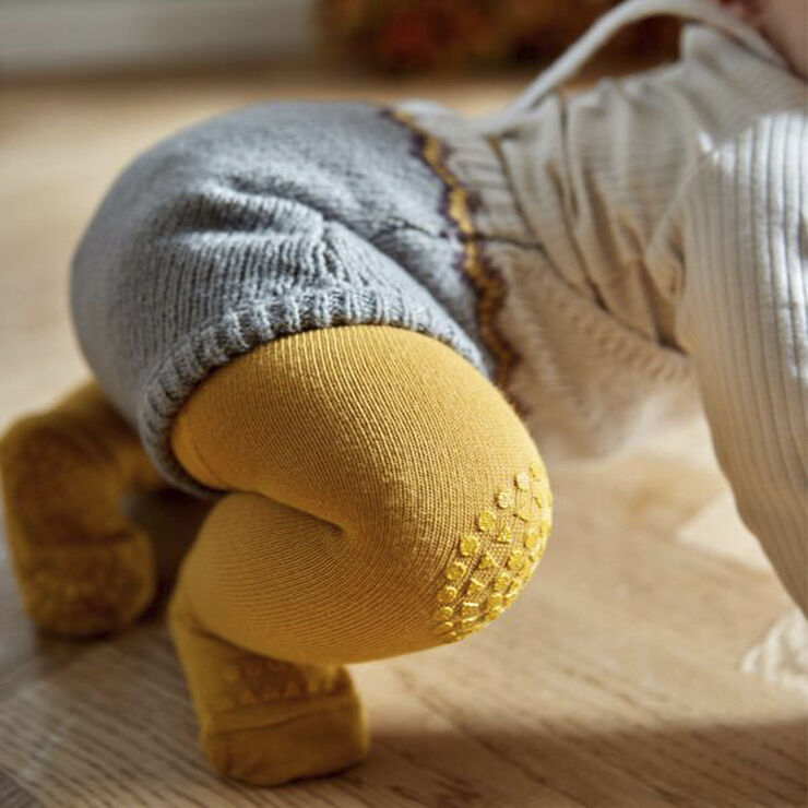 GoBabyGo Kravle Strømpebukser Mustard