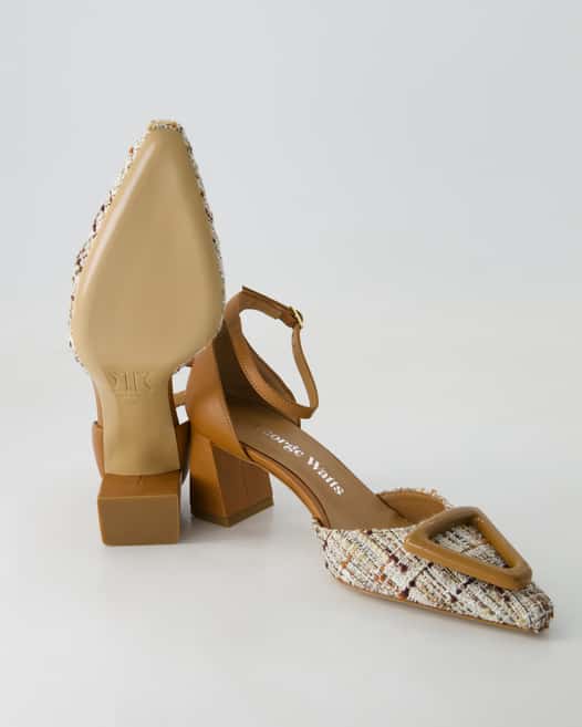 George Watts N510-404 Slingpumps in Braun