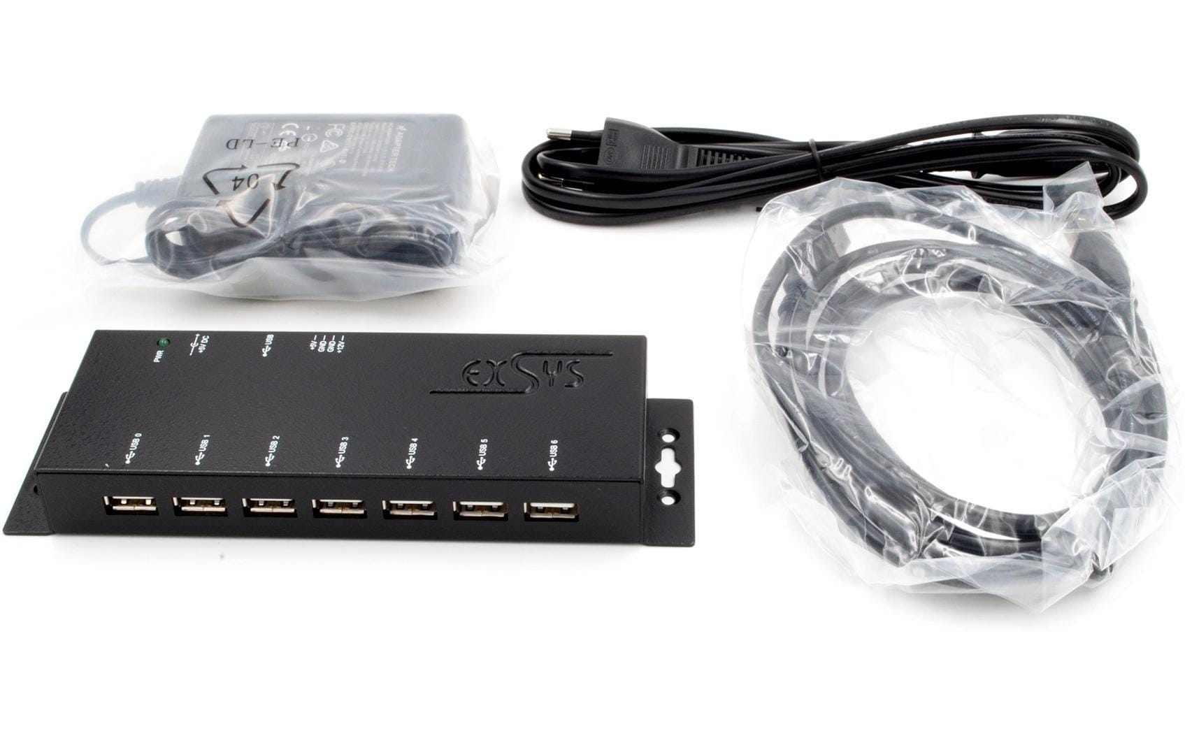USB-Hub EX-1177-2Verschraubbarer 7-Port USB 2.0 Metall HUB