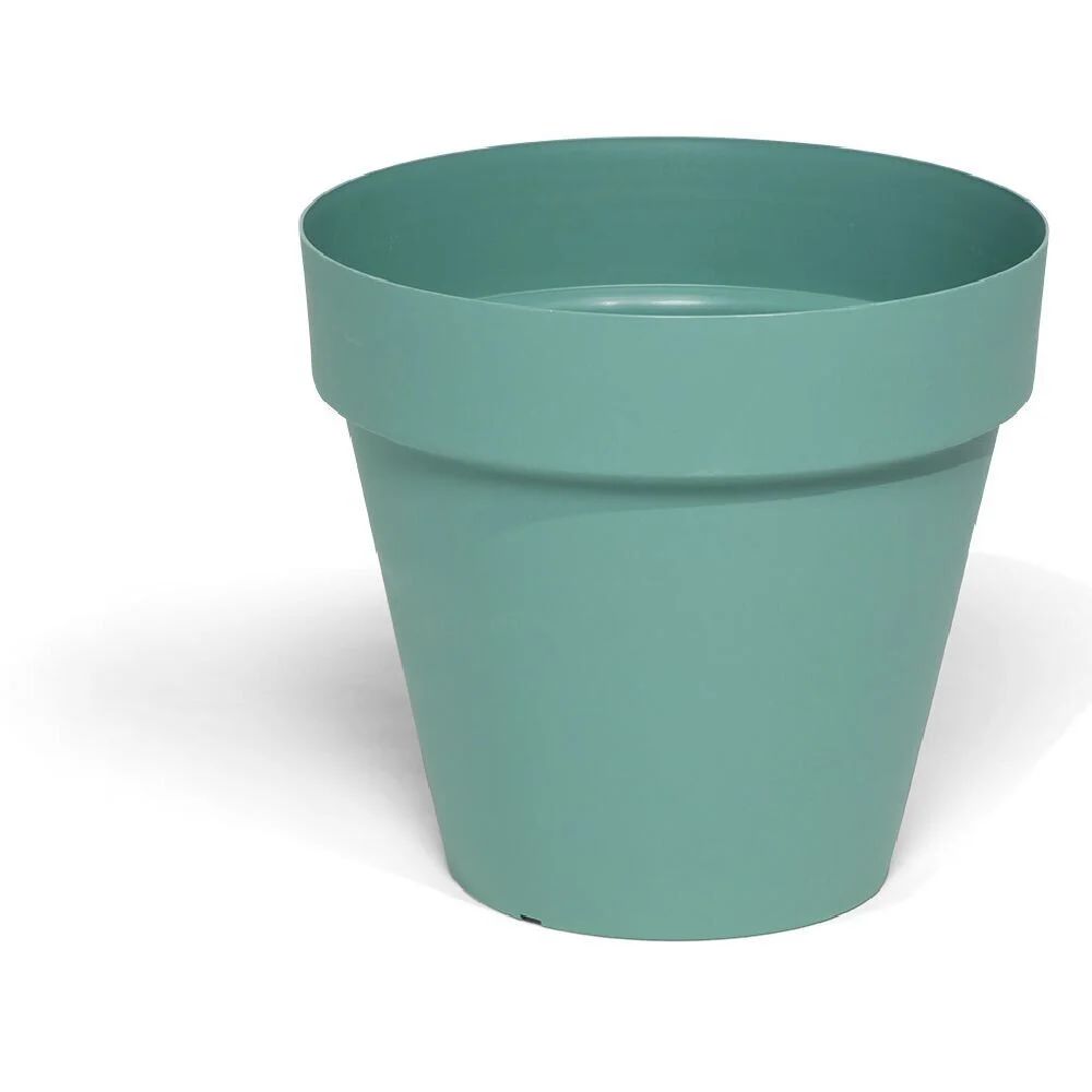 Cache pot rond 76L plastique vert Ø54,5x50cm