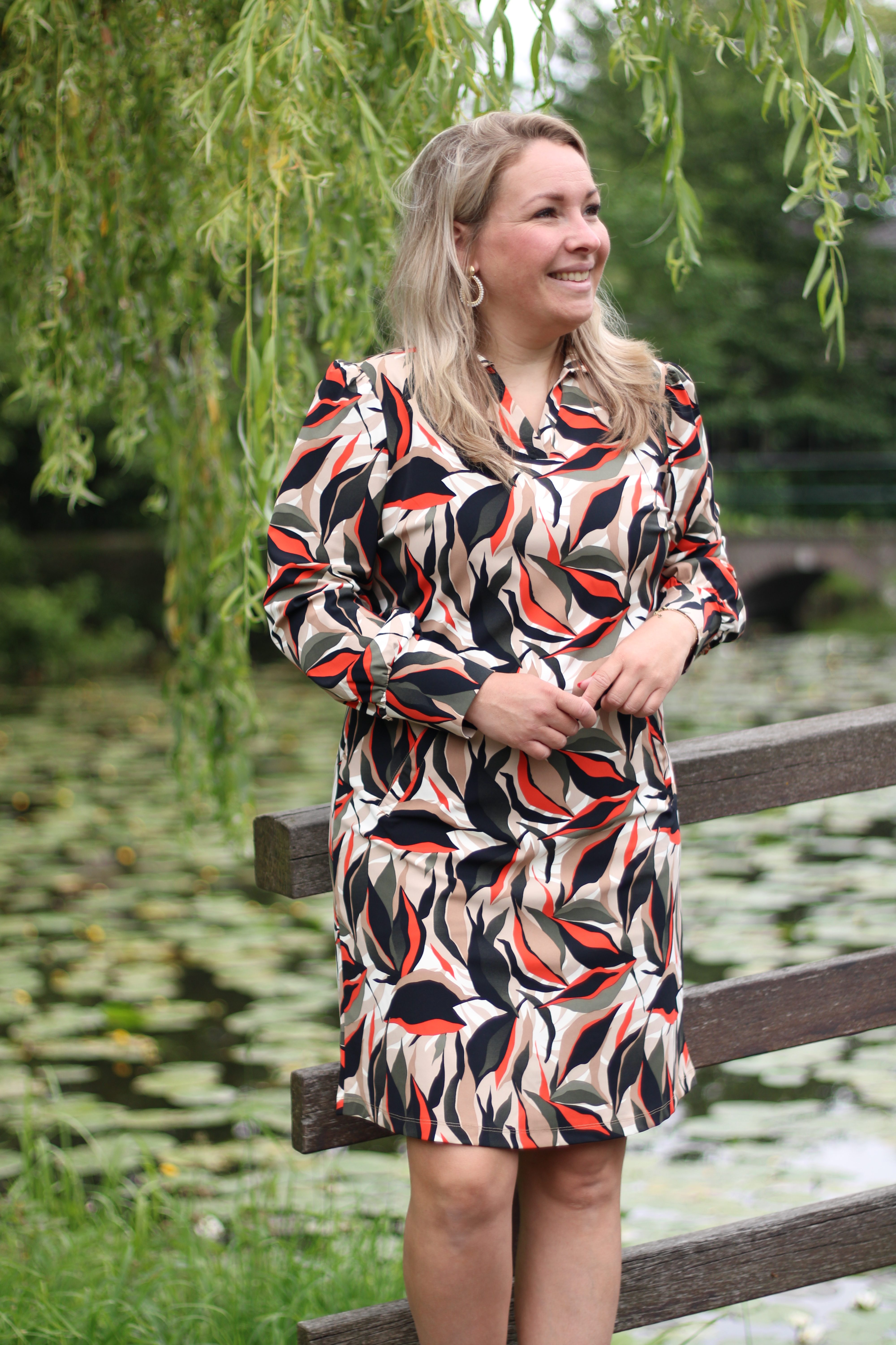 Zoso - Erica Printed Travel Dress - Redclay/Camel