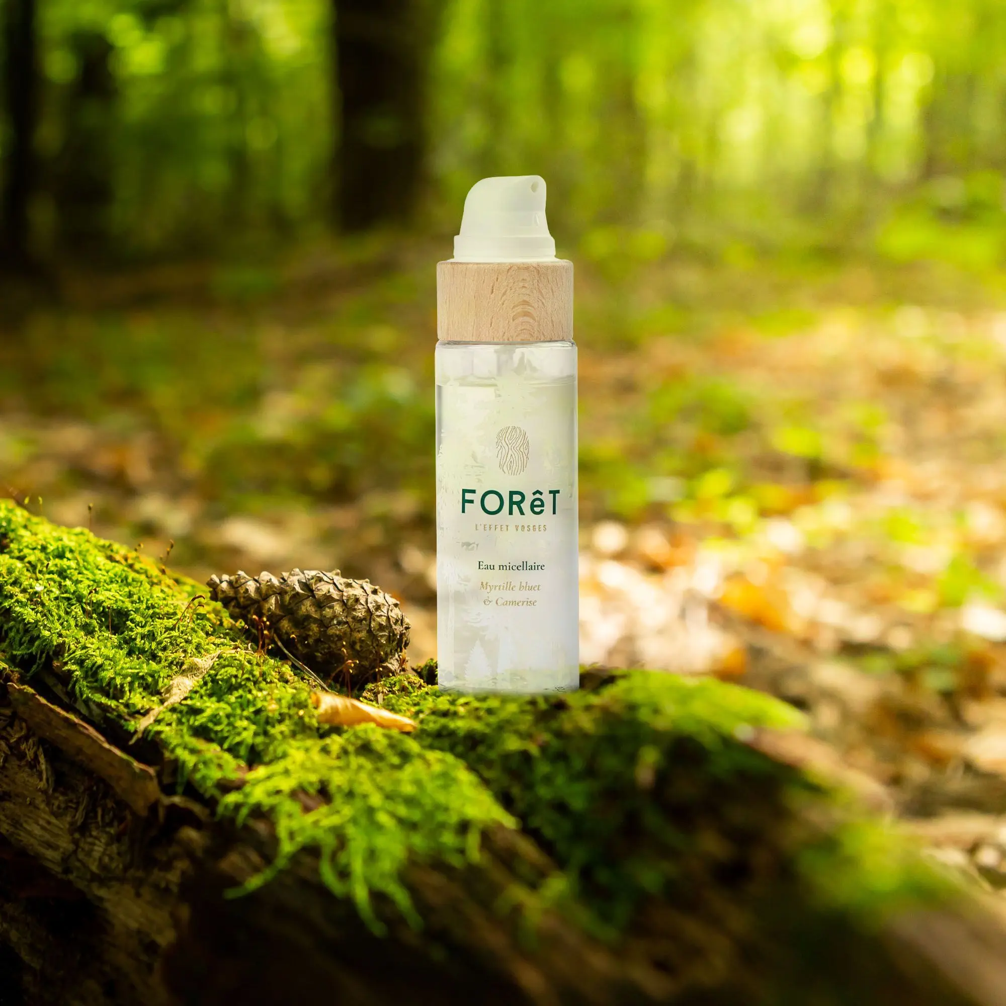 FORêT, L'Effet Vosges - Eau micellaire FORÊT Eau micellaire visage Flacon pompe 100ml - Nos produits responsables