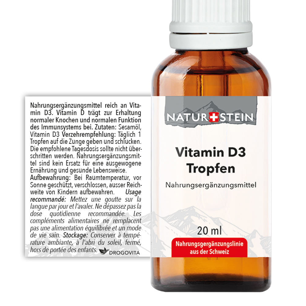 NATURSTEIN Vitamin D3 Tropfen Glasfl 20 ml