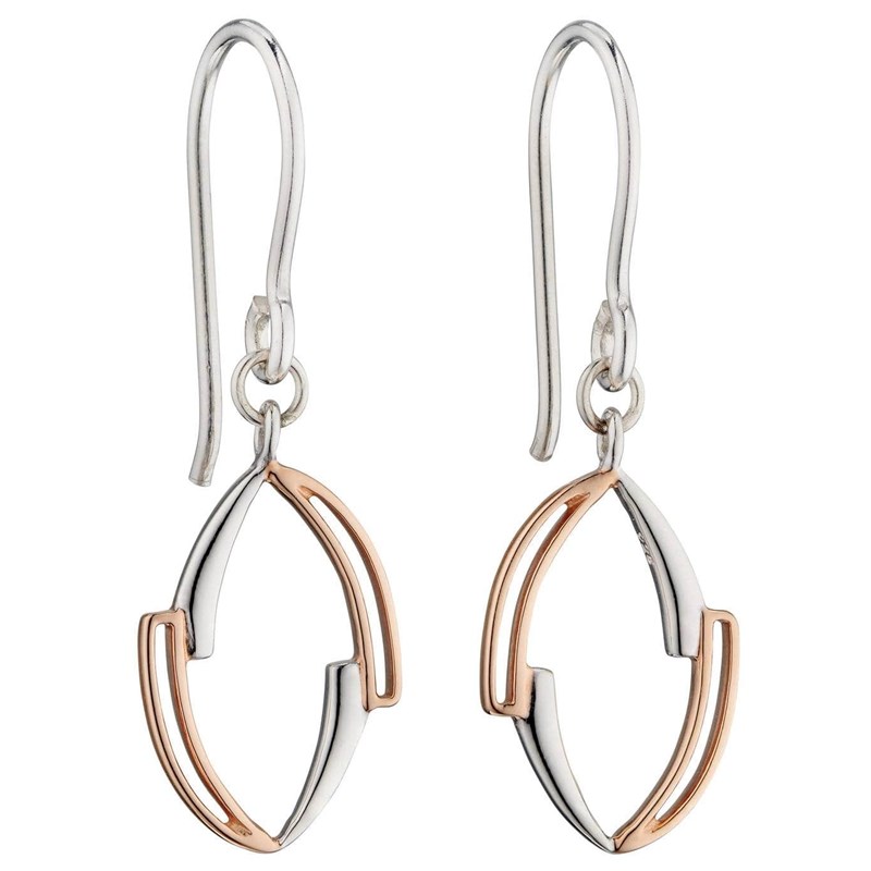 Boucle d'oreille plaqué or rose en argent 925/1000