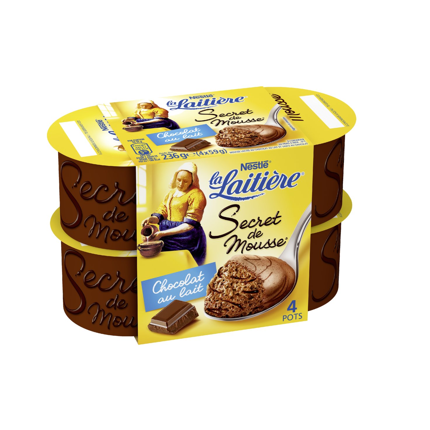 La Laitière Secret de Mousse Choco 4x59g
