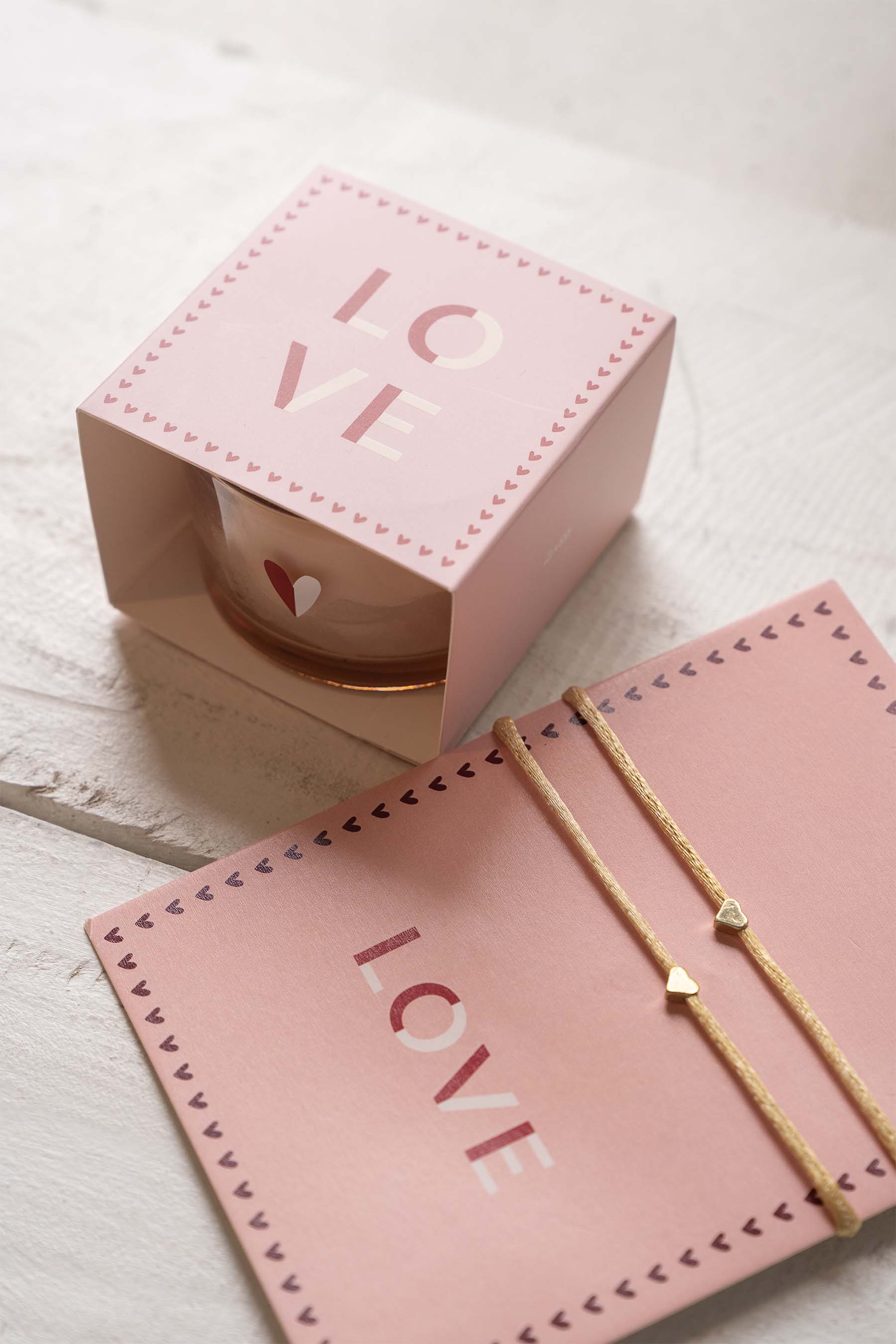 ansichtkaart vriendschapsarmbandjes love