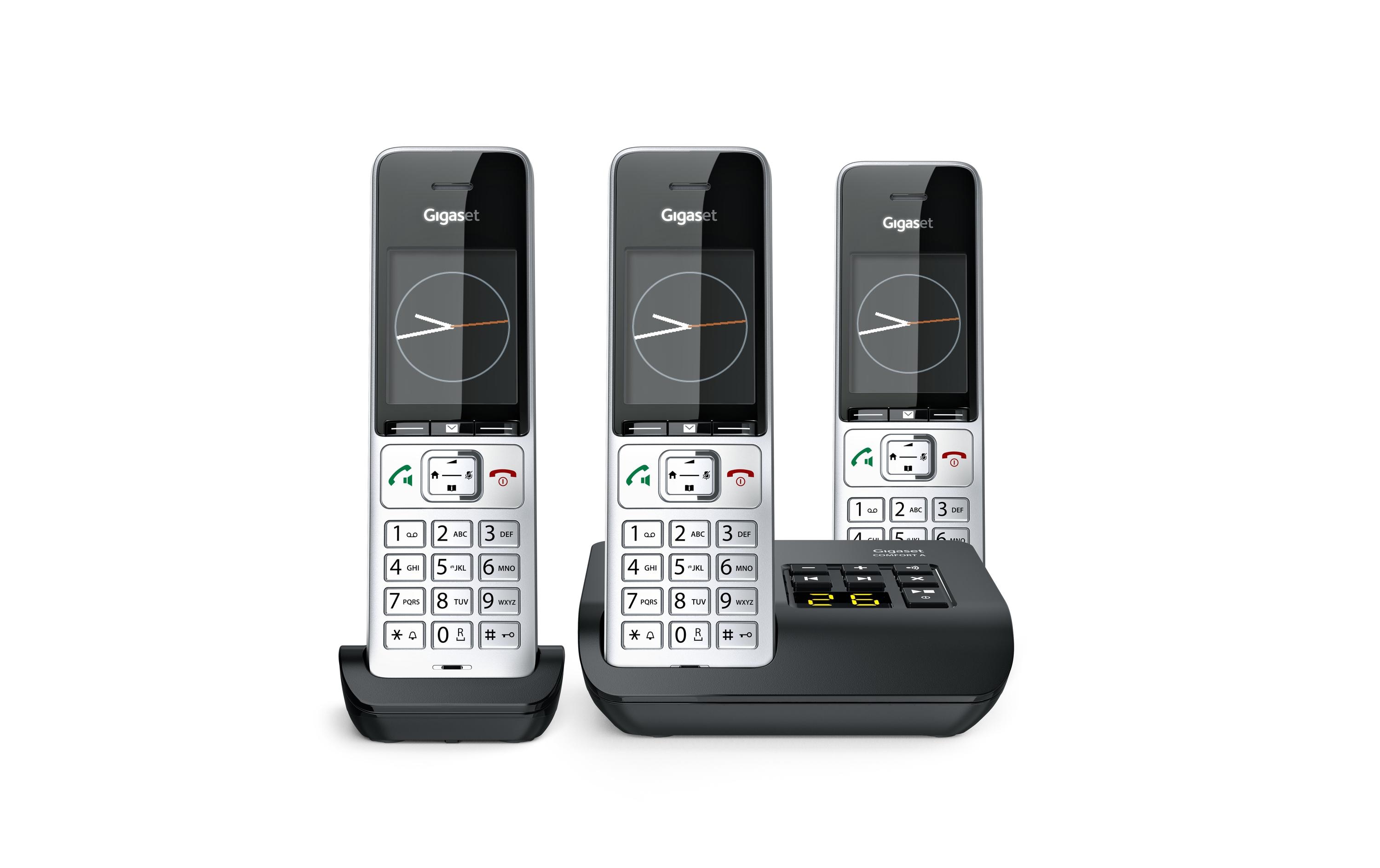 Schnurlostelefon Comfort 500A Trio Schwarz/Silber<br>Der neue Massstab in puncto komfortable Kommunikation für Zuhause und Home Office