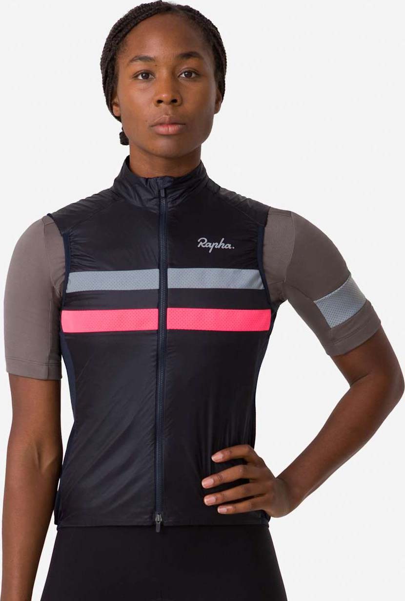Brevet Insulated Gilet Dame Dark Navy/Hi-Vis Pink