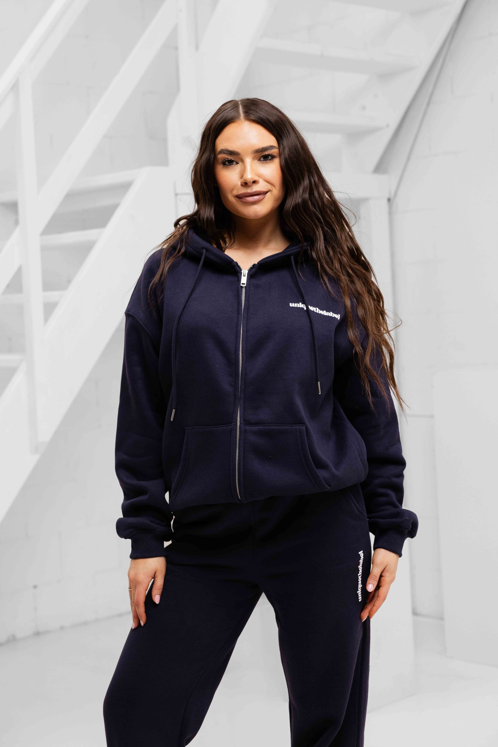 Unique The Label Imani Full Zip Trainingspak Dames Donkerblauw