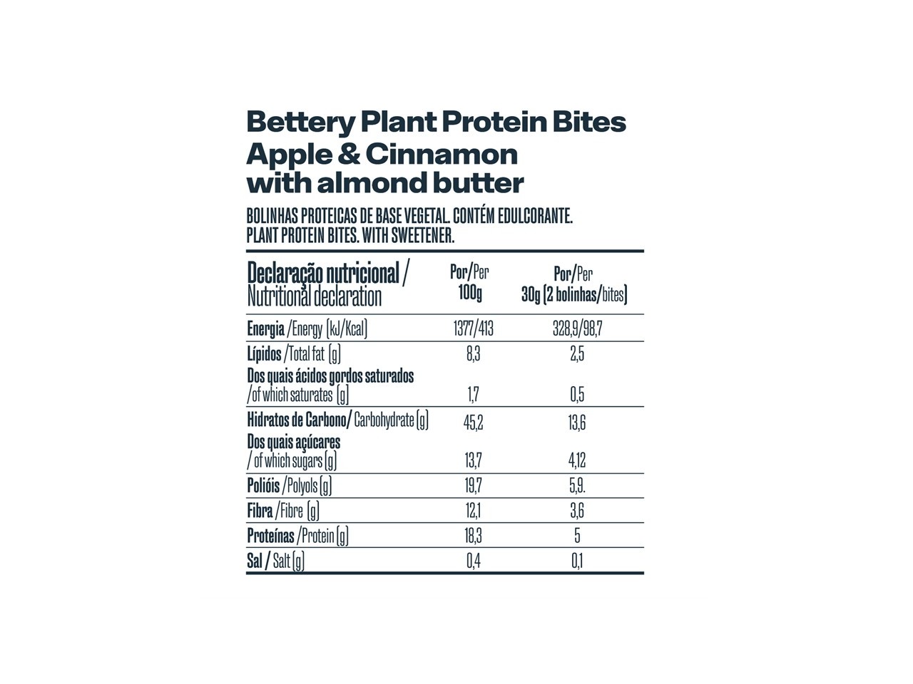 BETTERY PROTEIN BITES MAÇÃ CANELA 2X15G