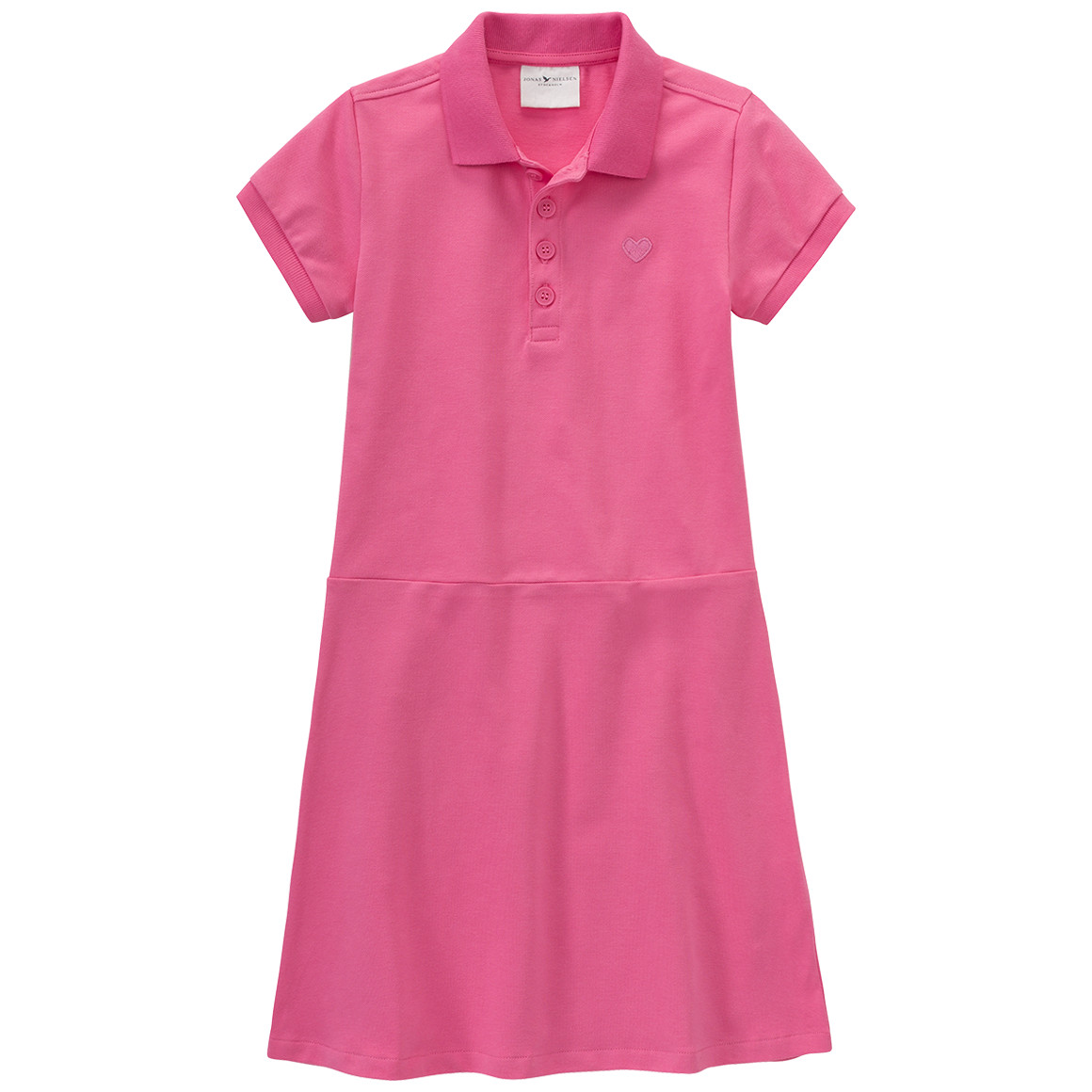 Jonas Nielsen Mädchen Polokleid mit Stickerei pink
