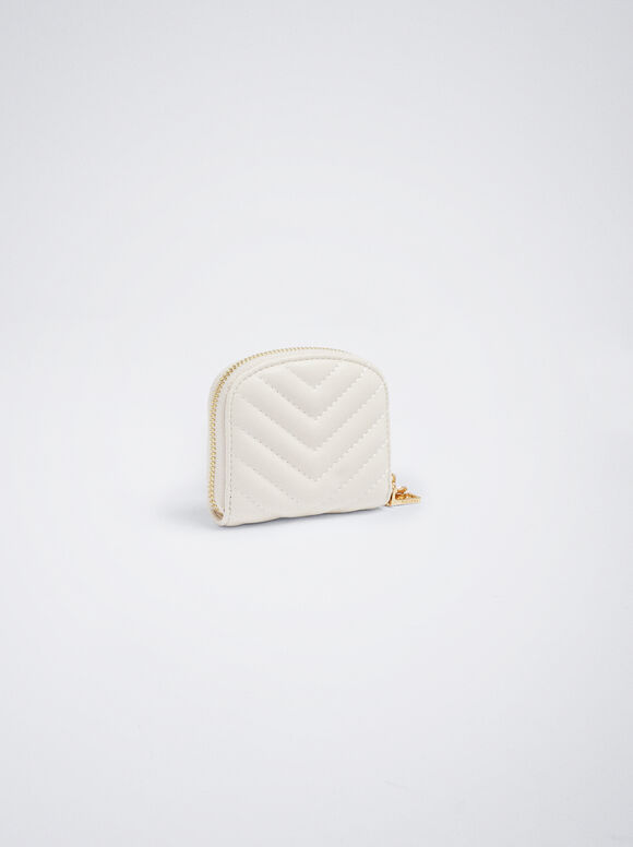 Carteira acolchoada - Off-White
