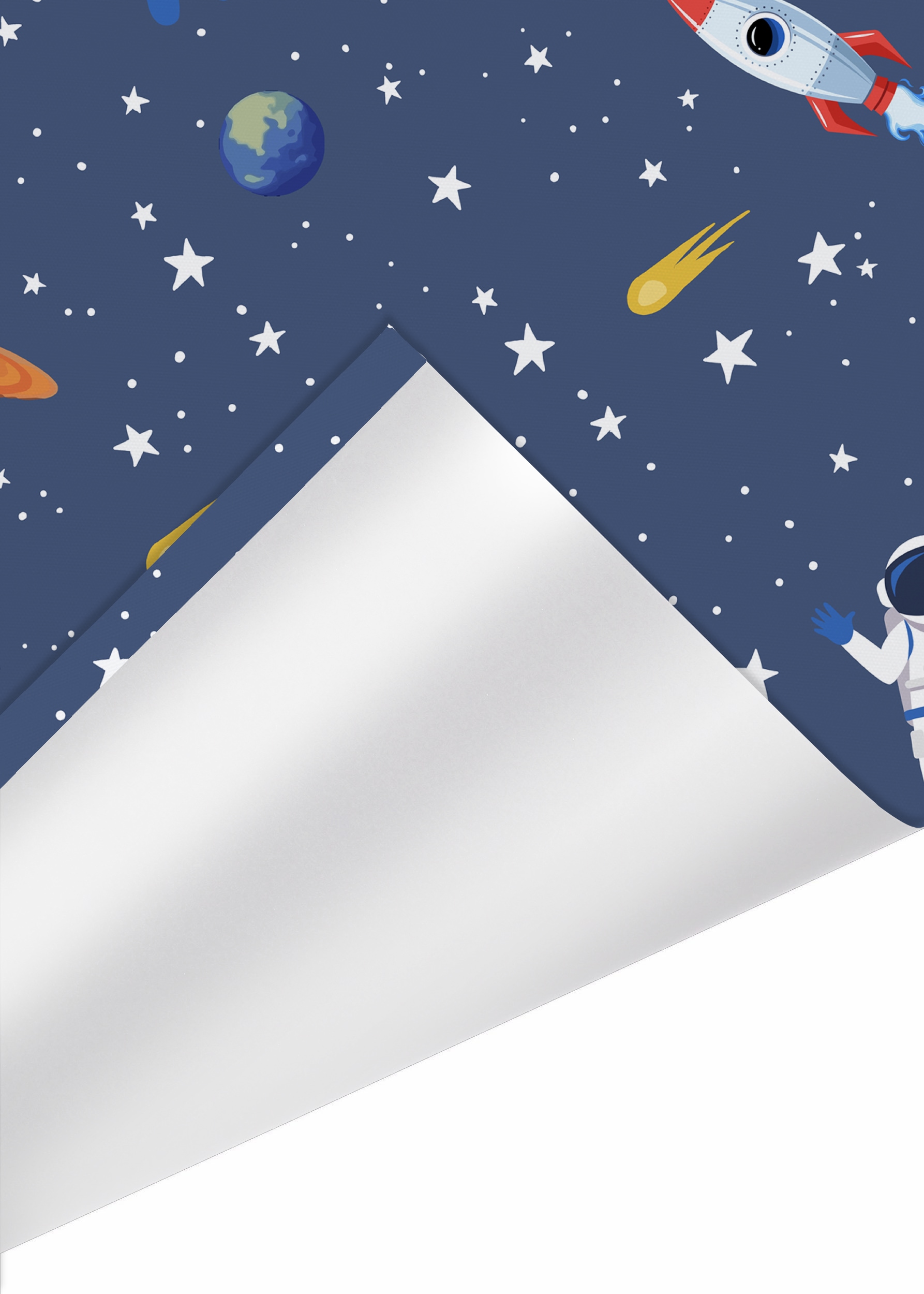 GOODproduct Rollo »ASTRONAUT« verdunkelnd Blendschutz | Sichtschutz | Verdunkelung ohne Bohren freihängend Fixmass, Klemmfix, Astronaut, Kinderrollo -NEUHEIT!