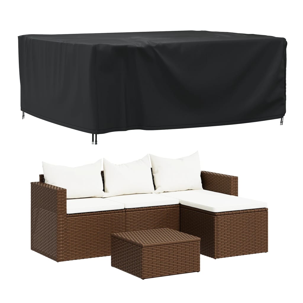 Housse de salon de jardin noir 200x160x70 cm imperméable 420d
