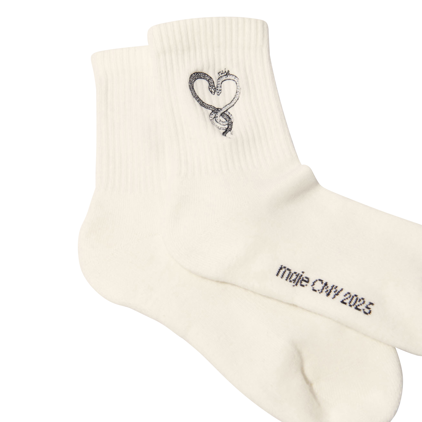 Chaussettes hautes en coton mélangé | Blanc