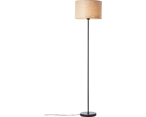 Staande lamp, 1-lichts, HxØ 161x38 cm, Romm, zwart/bruin/naturel