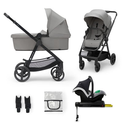 Kinderkraft NEWLY Mink Pro Kombivogn 4-in-1, Moonlight Grey