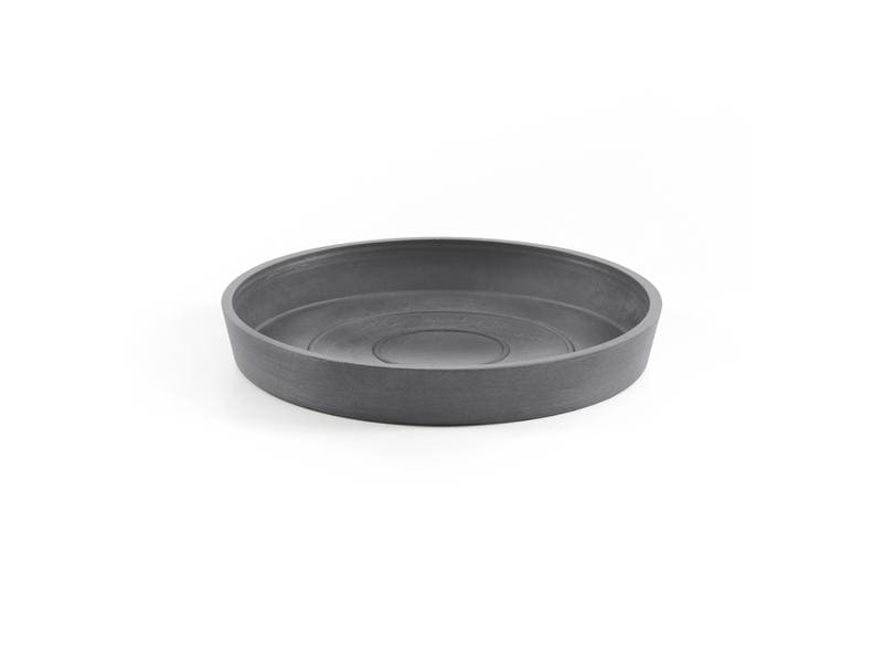 Ecopots Unterteller Rund 21, Grau Pflanzentopf Untersetzer