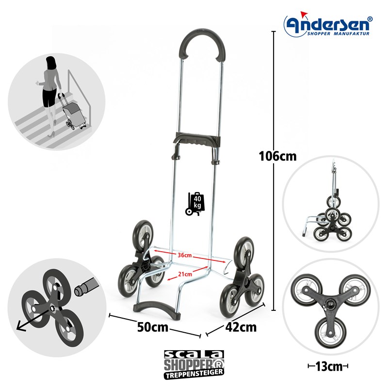 Andersen<br>Indkøbsvogn trappe Scala Gese