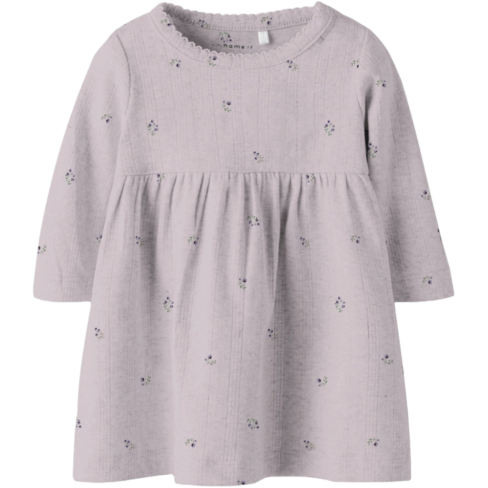 Køb Name It Lilac Marble Nbfberries Ls Kjole Box