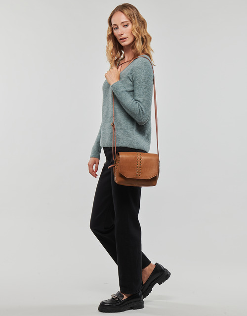 Pieces - PCELLEN LS V-NECK KNIT NOOS BC - Vert