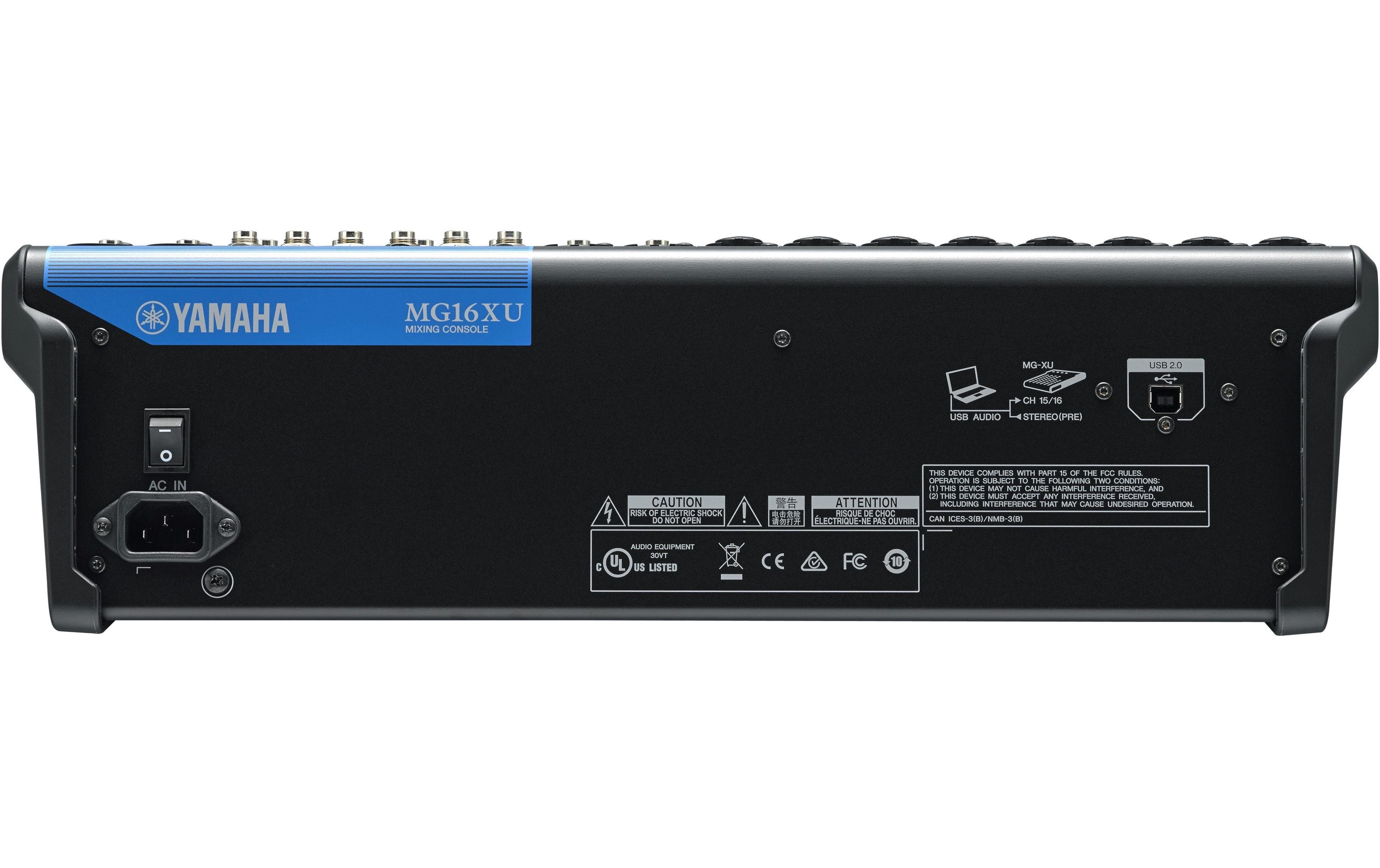 Mischpult MG16XU - 16-Kanal, analog<br>12-Kanal-Analogmixer mit Effektsektion und USB-Audiointerface