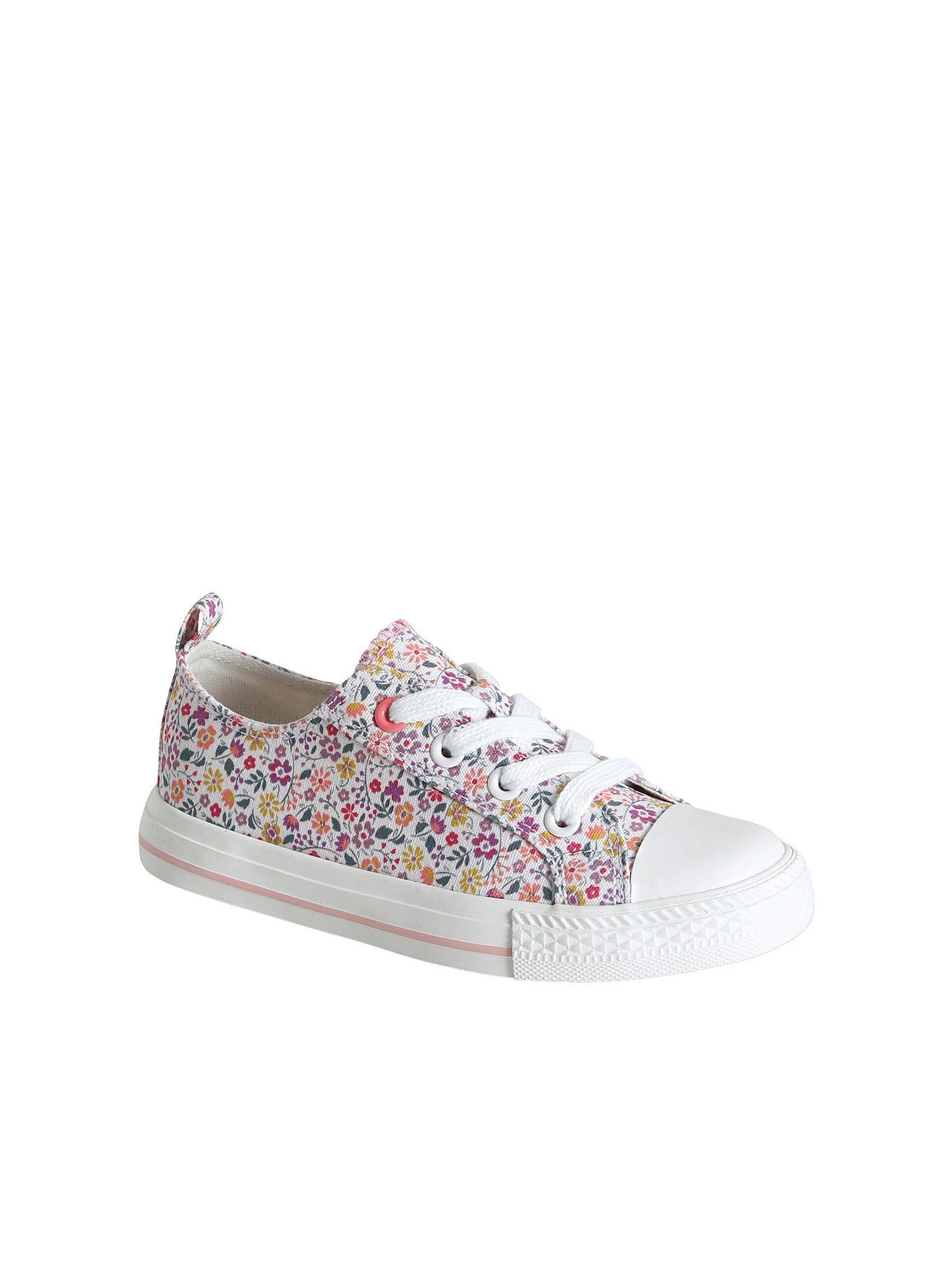 Vertbaudet Mädchen Stoff-Sneakers mit Reißverschluss blush