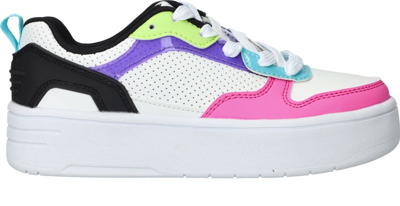 Skechers Court High Color Crush Sneakers Wit Meisjes