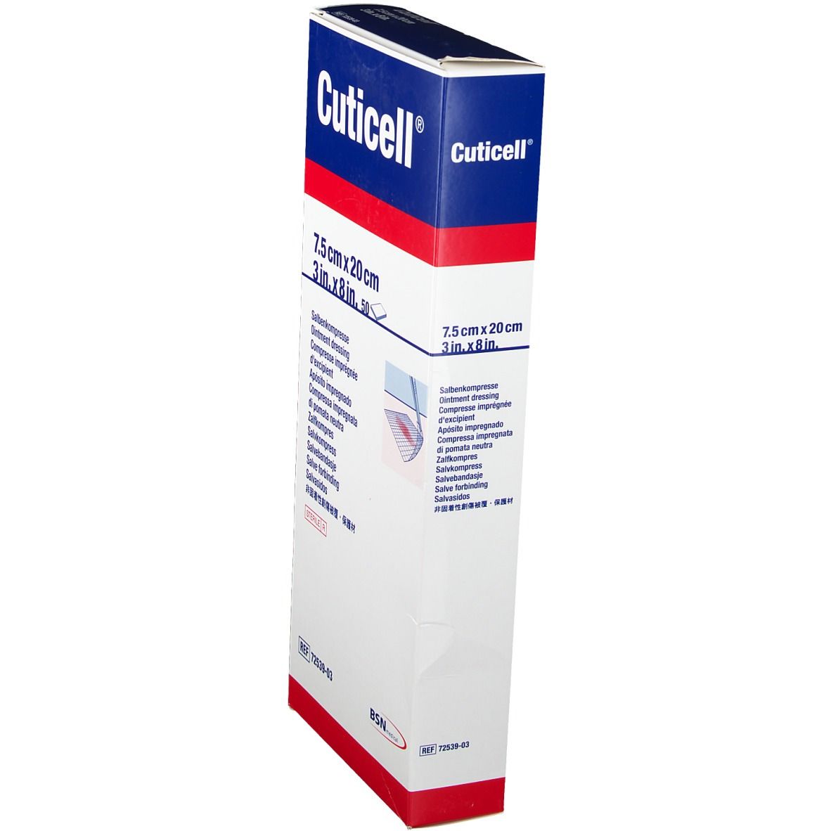 Cuticell® Salbenkompresse 7,5 cm x 20 cm