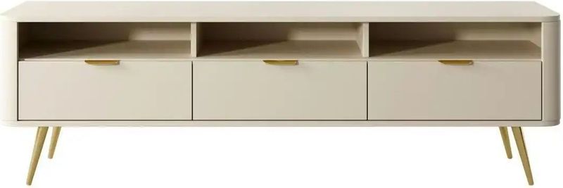 Selsey - Oval - TV-kast - Beige - Gelamineerd Meubelplaat