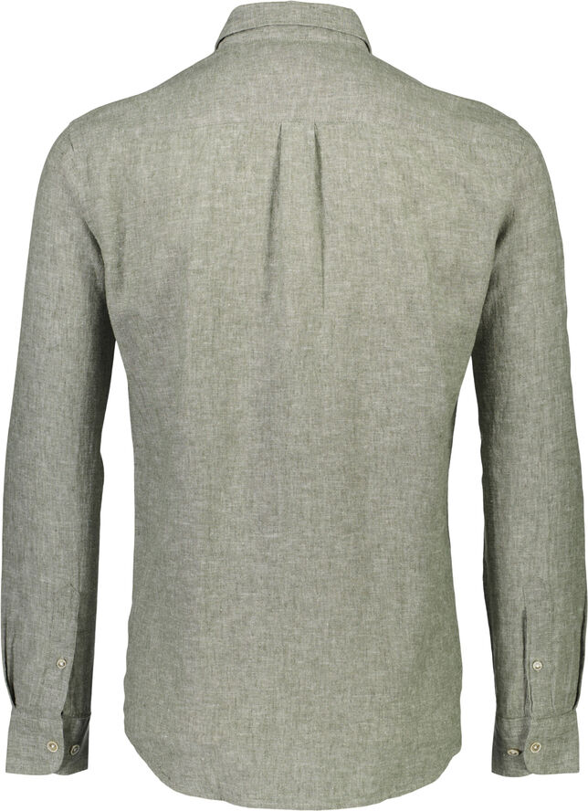 Lindbergh Cotton/linen shirt L/S Grøn