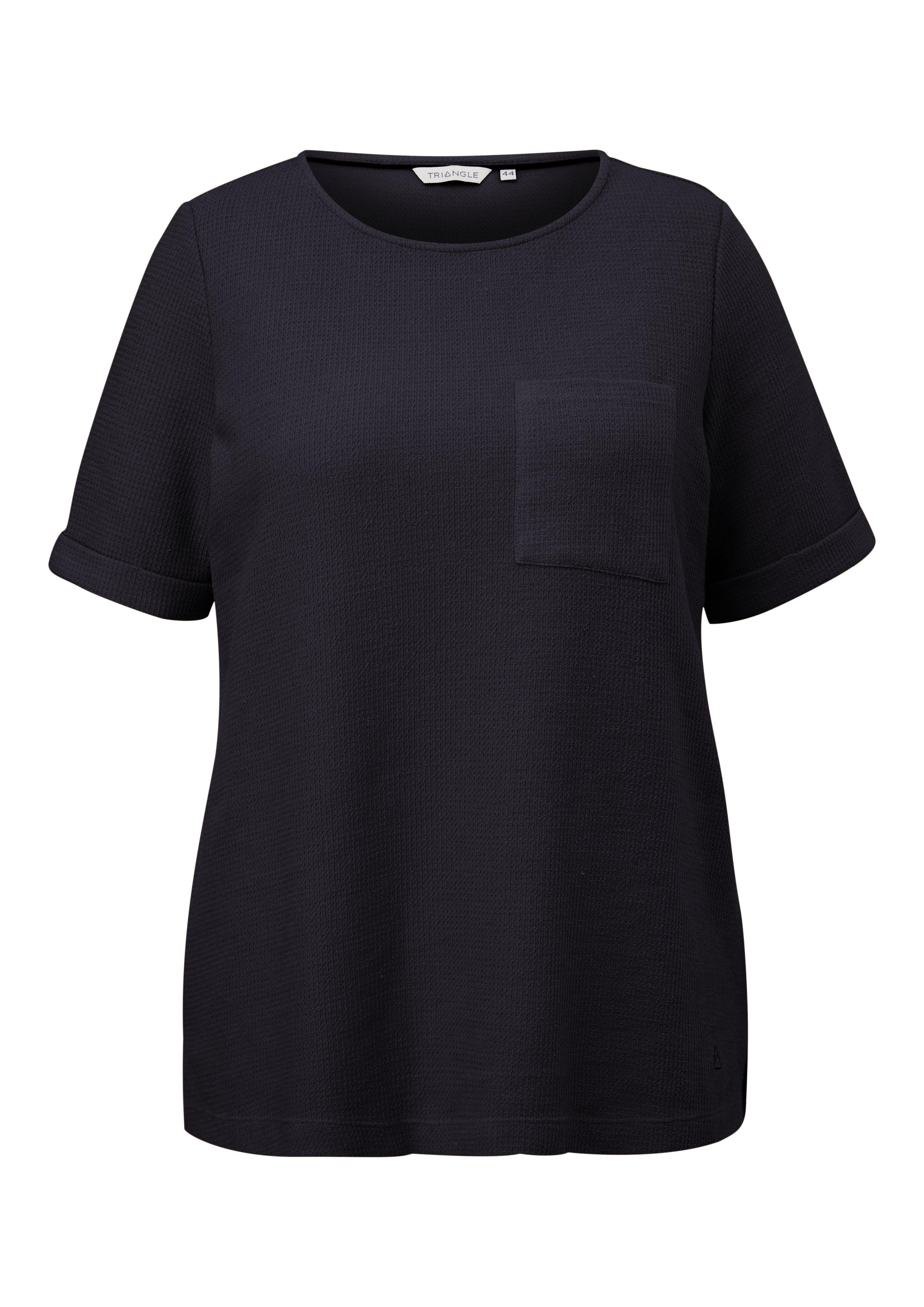 Shirt aus Waffelpiqué, mit Brusttasche