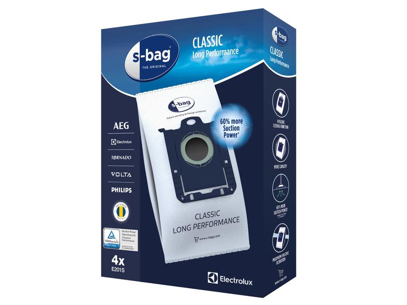 Electrolux Staubbehälter s-bag E201S 4 Stück Ersatz-Staubbeutel für bestimmte Staubsaugermodelle von Electrolux
